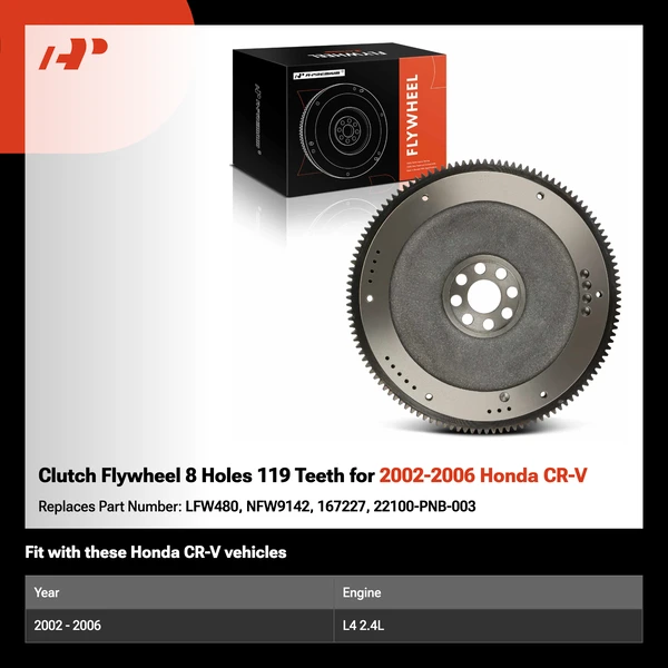 Clutch Flywheel 8 Holes 119 Teeth for 2002-2006 Honda CR-V