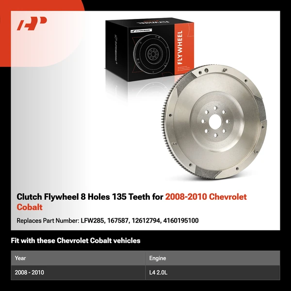 Clutch Flywheel 8 Holes 135 Teeth for 2008-2010 Chevrolet Cobalt