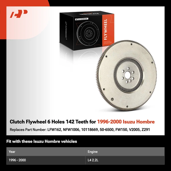 Clutch Flywheel 6 Holes 142 Teeth for 1996-2000 Isuzu Hombre