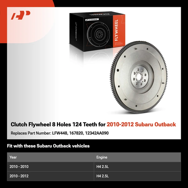 Clutch Flywheel 8 Holes 124 Teeth for 2010-2012 Subaru Outback