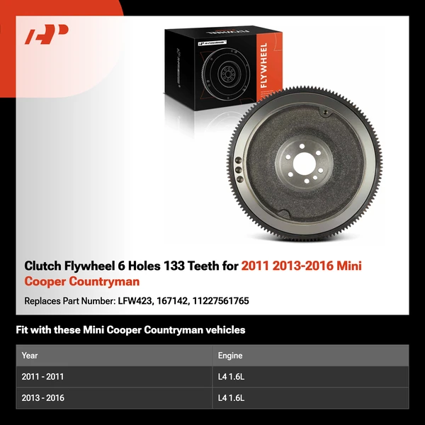 Clutch Flywheel 6 Holes 133 Teeth for 2011 2013-2016 Mini Cooper Countryman