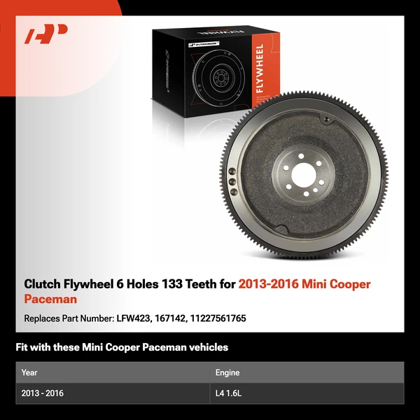 Clutch Flywheel 6 Holes 133 Teeth for 2013-2016 Mini Cooper Paceman