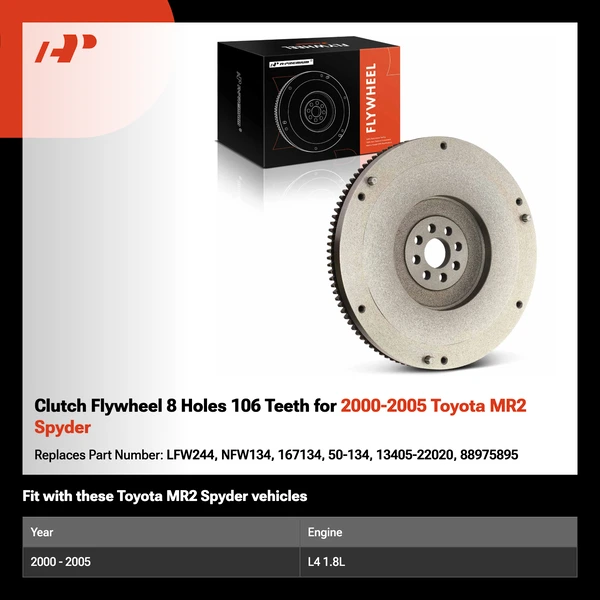 Clutch Flywheel 8 Holes 106 Teeth for 2000-2005 Toyota MR2 Spyder
