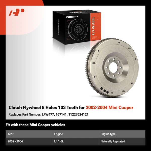 Clutch Flywheel 8 Holes 103 Teeth for 2002-2004 Mini Cooper
