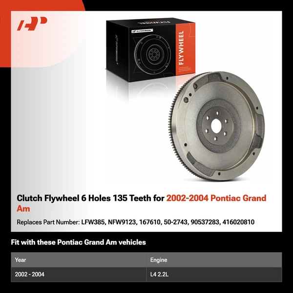 Clutch Flywheel 6 Holes 135 Teeth for 2002-2004 Pontiac Grand Am