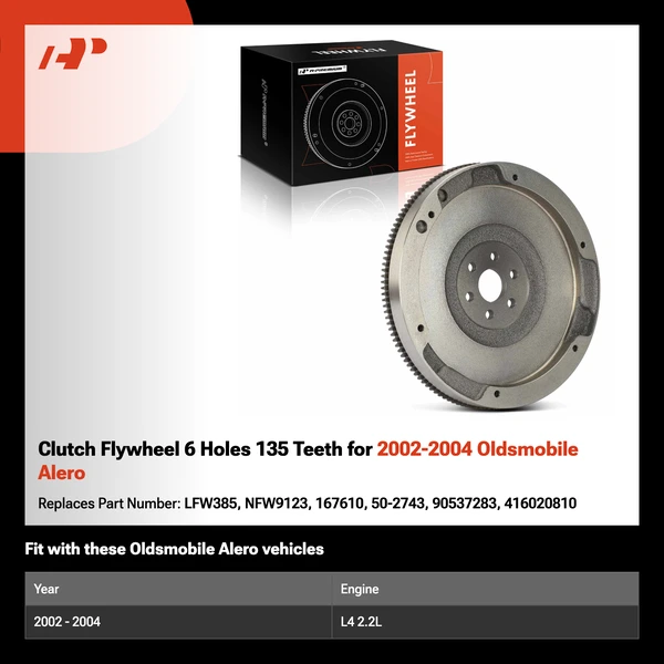 Clutch Flywheel 6 Holes 135 Teeth for 2002-2004 Oldsmobile Alero