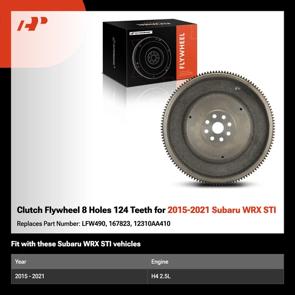Clutch Flywheel 8 Holes 124 Teeth for 2015-2021 Subaru WRX STI