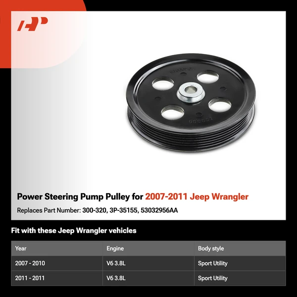 Power Steering Pump Pulley for 2007-2011 Jeep Wrangler