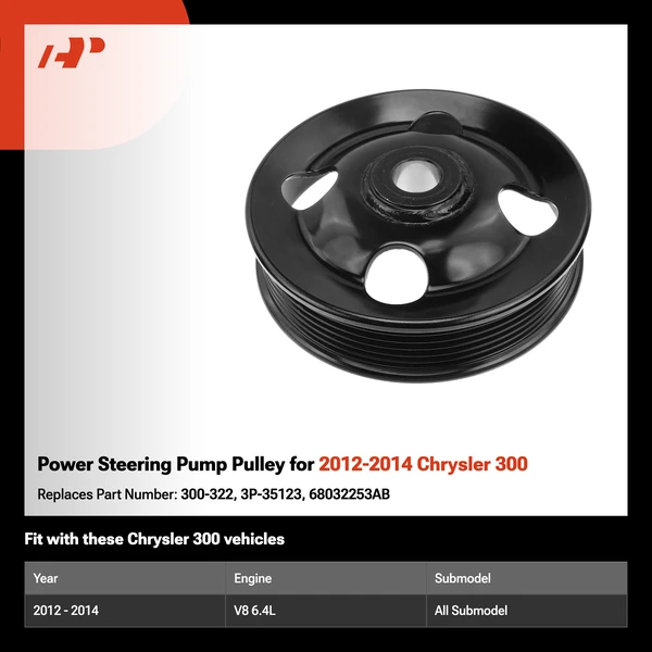 Power Steering Pump Pulley for 2012-2014 Chrysler 300