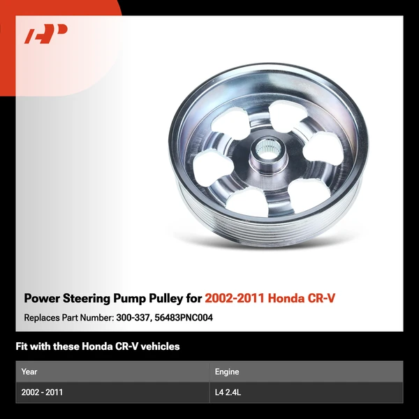 Power Steering Pump Pulley for 2002-2011 Honda CR-V