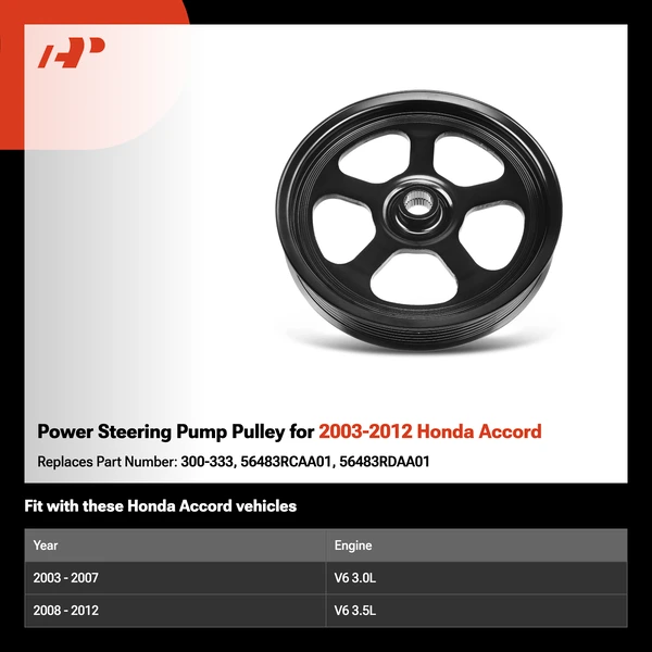 Power Steering Pump Pulley for 2003-2012 Honda Accord