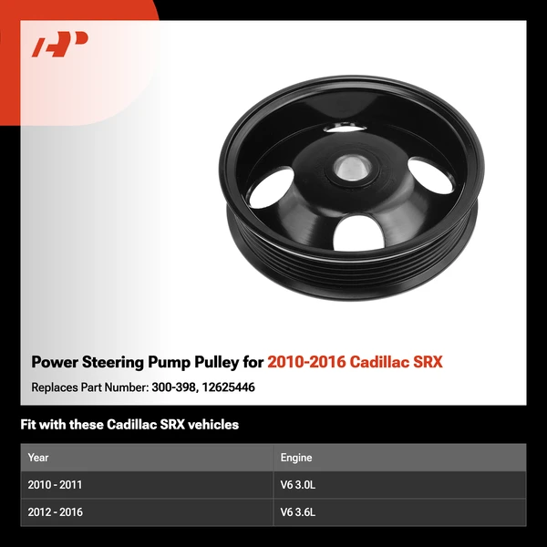 Power Steering Pump Pulley for 2010-2016 Cadillac SRX
