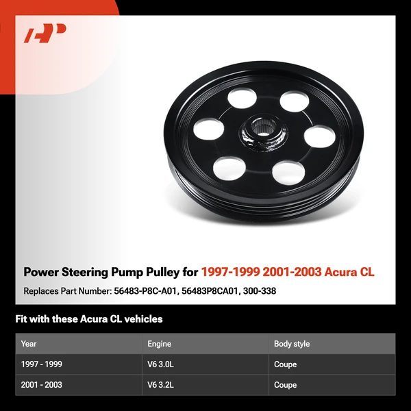 Power Steering Pump Pulley for 1997-1999 2001-2003 Acura CL
