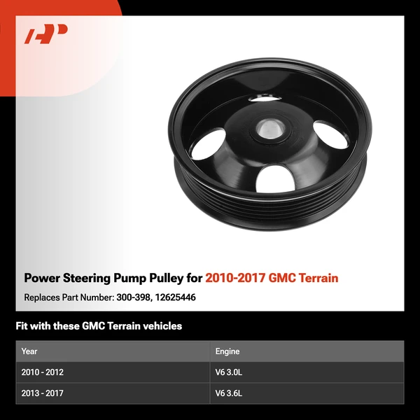 Power Steering Pump Pulley for 2010-2017 GMC Terrain