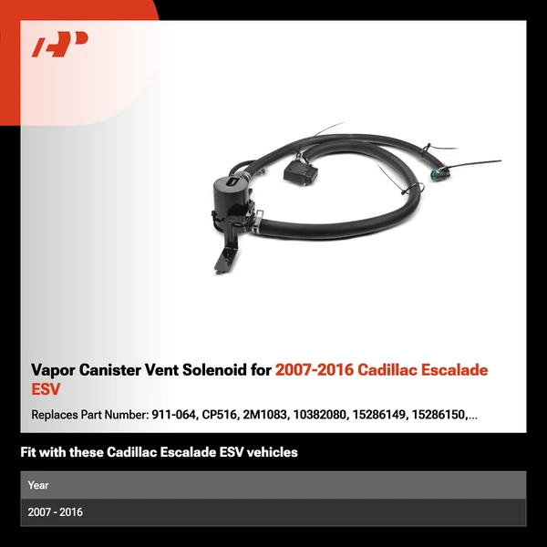 Vapor Canister Vent Solenoid for 2007-2016 Cadillac Escalade ESV