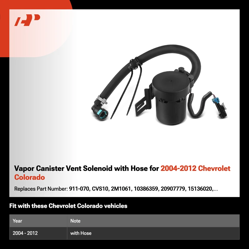 Vapor Canister Vent Solenoid with Hose for 2004-2012 Chevrolet Colorado