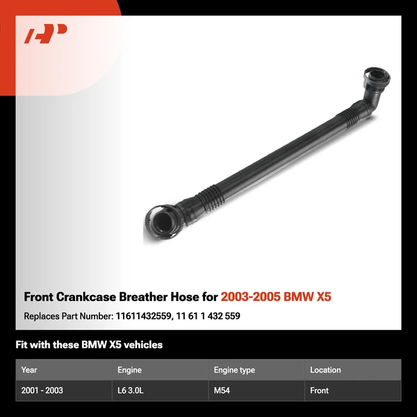 Front Crankcase Breather Hose for 2003-2005 BMW X5