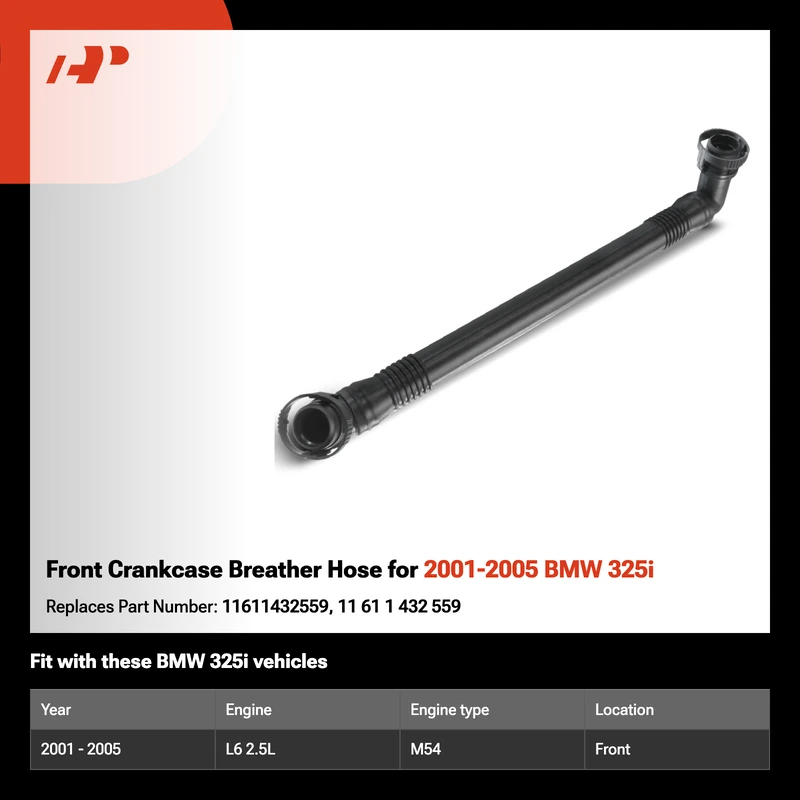 Front Crankcase Breather Hose for 2001-2005 BMW 325i