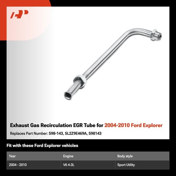 Exhaust Gas Recirculation EGR Tube for 2004-2010 Ford Explorer
