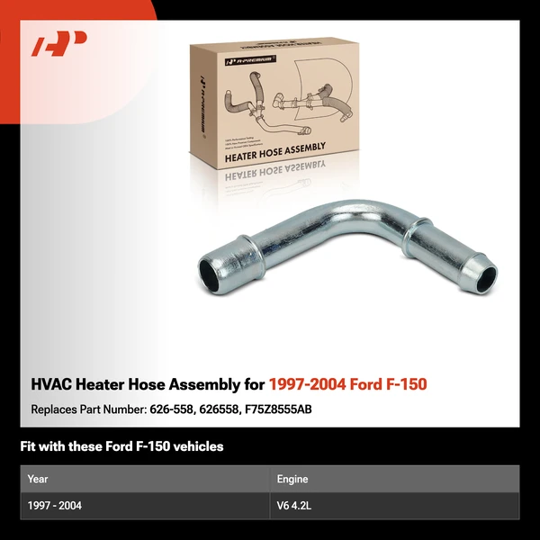 HVAC Heater Hose Assembly for 1997-2004 Ford F-150
