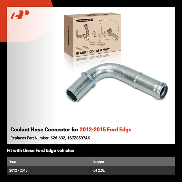 Coolant Hose Connector for 2012-2015 Ford Edge