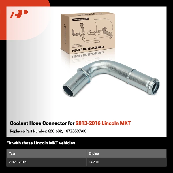 Coolant Hose Connector for 2013-2016 Lincoln MKT