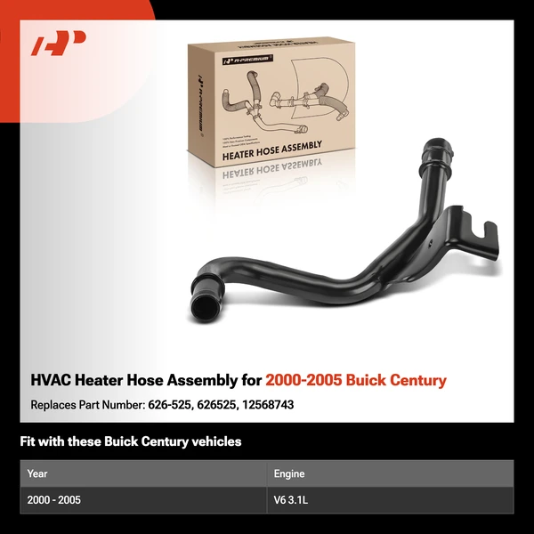 HVAC Heater Hose Assembly for 2000-2005 Buick Century