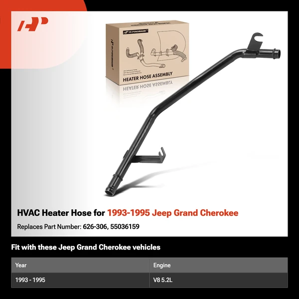 HVAC Heater Hose for 1993-1995 Jeep Grand Cherokee