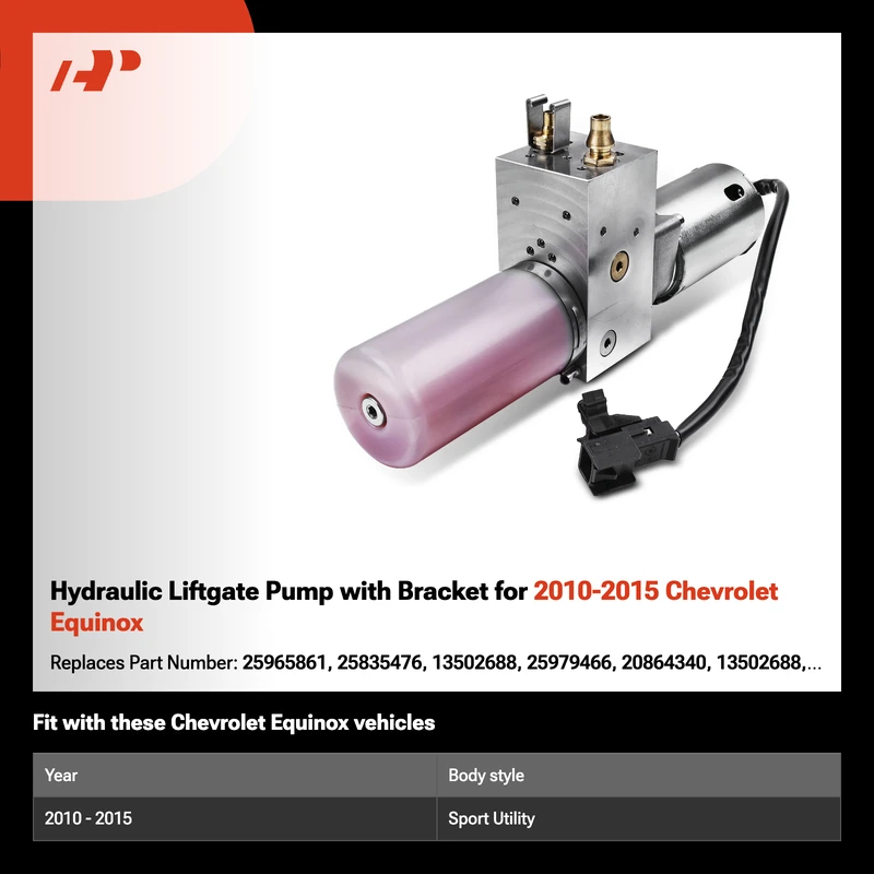 Hydraulic Liftgate Pump with Bracket for 2010-2015 Chevrolet Equinox