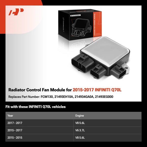 Radiator Control Fan Module for 2015-2017 INFINITI Q70L