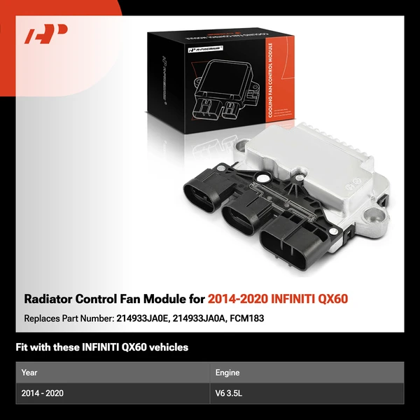 Radiator Control Fan Module for 2014-2020 INFINITI QX60