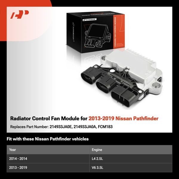 Radiator Control Fan Module for 2013-2019 Nissan Pathfinder