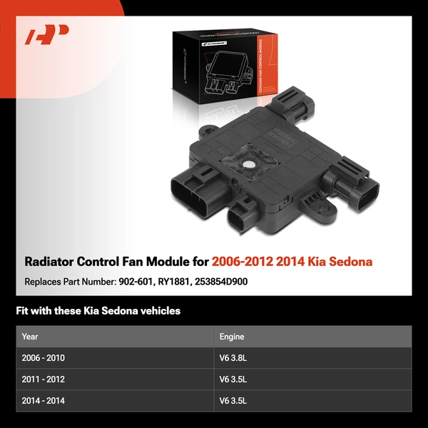 Radiator Control Fan Module for 2006-2012 2014 Kia Sedona
