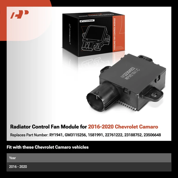 Radiator Control Fan Module for 2016-2020 Chevrolet Camaro