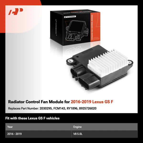 Radiator Control Fan Module for 2016-2019 Lexus GS F