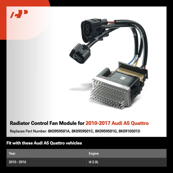Radiator Control Fan Module for 2010-2017 Audi A5 Quattro