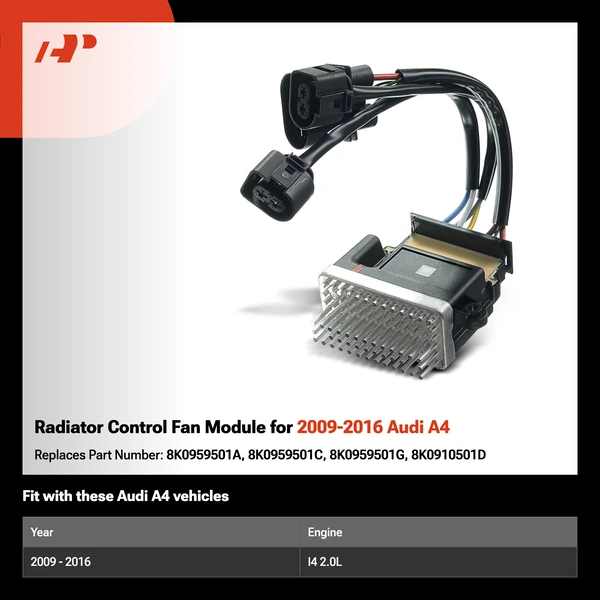 Radiator Control Fan Module for 2009-2016 Audi A4