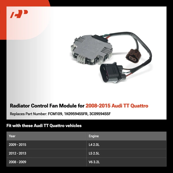 Radiator Control Fan Module for 2008-2015 Audi TT Quattro