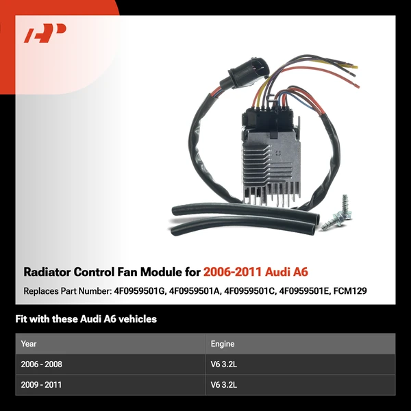 Radiator Control Fan Module for 2006-2011 Audi A6