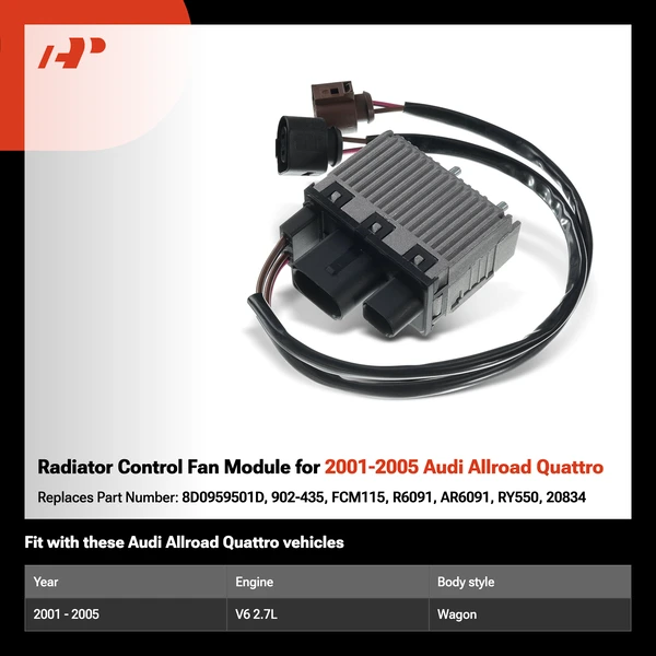 Radiator Control Fan Module for 2001-2005 Audi Allroad Quattro