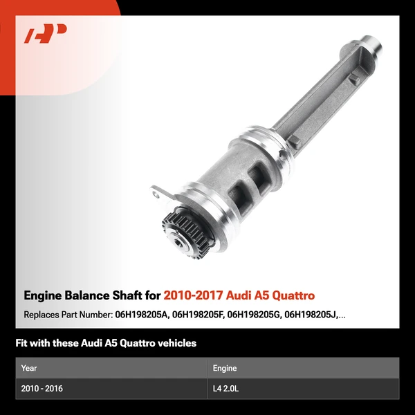 Engine Balance Shaft for 2010-2017 Audi A5 Quattro