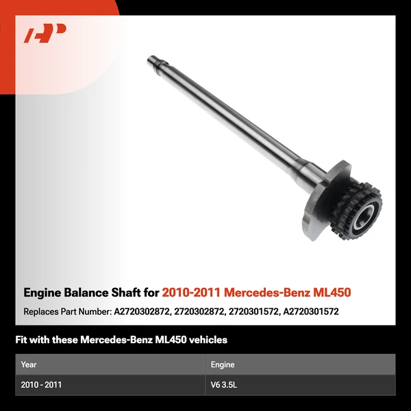 Engine Balance Shaft for 2010-2011 Mercedes-Benz ML450