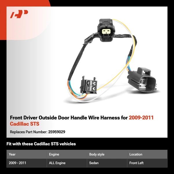 Front Driver Outside Door Handle Wire Harness for 2009-2011 Cadillac STS
