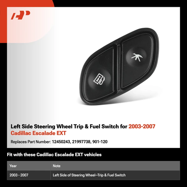 Left Side Steering Wheel Trip & Fuel Switch for 2003-2007 Cadillac Escalade EXT