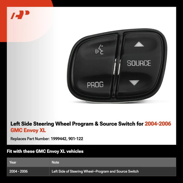 Left Side Steering Wheel Program & Source Switch for 2004-2006 GMC Envoy XL