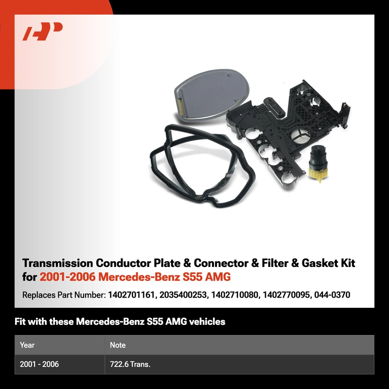 Transmission Conductor Plate & Connector & Filter & Gasket Kit for 2001-2006 Mercedes-Benz S55 AMG