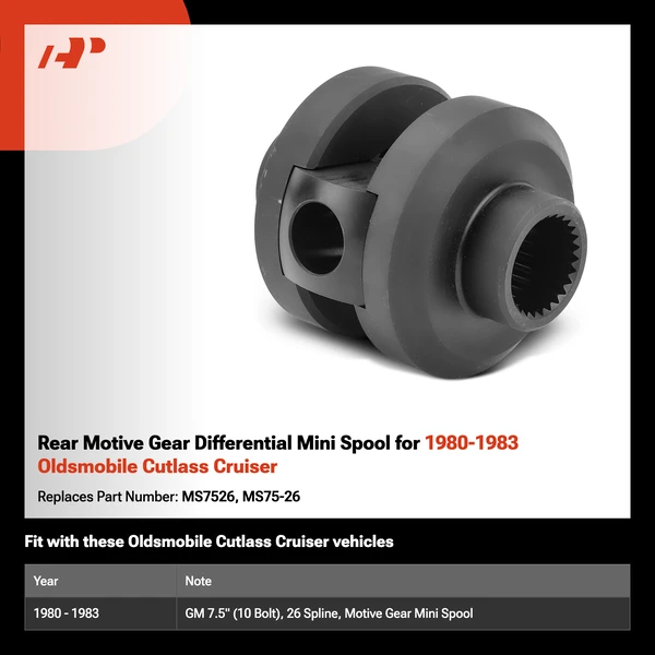 Rear Motive Gear Differential Mini Spool for 1980-1983 Oldsmobile Cutlass Cruiser