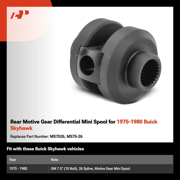 Rear Motive Gear Differential Mini Spool for 1975-1980 Buick Skyhawk