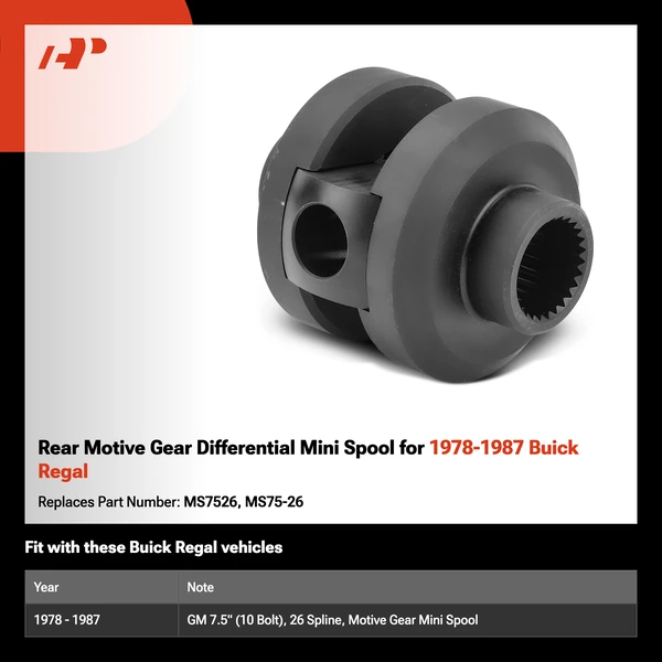 Rear Motive Gear Differential Mini Spool for 1978-1987 Buick Regal