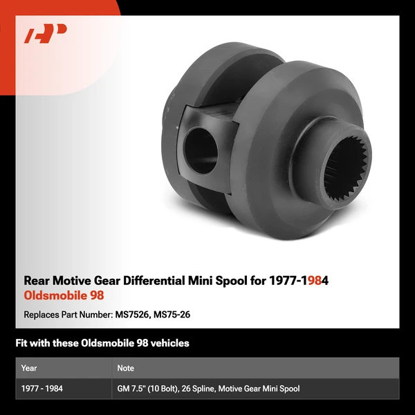 Rear Motive Gear Differential Mini Spool for 1977-1984 Oldsmobile 98